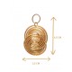 Capimix AMOR - Charms Dije artesanal – Colgante Oro vegetal Capim dorado – 4,5×2,5 cm SLOWECO – 1U.