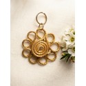 Capimix JOIE – Charm pendentif artisanal – Or végétal Capim dourado – 4,5×3,5 cm SLOWECO – 1U
