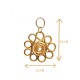 Capimix JOIE – Charm pendentif artisanal – Or végétal Capim dourado – 4,5×3,5 cm SLOWECO – 1U