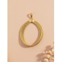 Colgante oro vegetal – BUENOS AIRES – Biojoya Capim dourado –  7,5x5 cm - Sloweco
