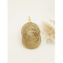 Pendentif en or végétal – PARIS  – Biobijou Capim dourado –  5x2,5 cm - Sloweco