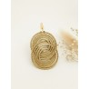 Colgante oro vegetal – PARIS – Biojoya Capim dourado –   5x2,5 cm - Sloweco