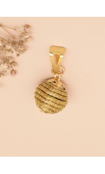Pendentif en or végétal – NEW YORK  – Biobijou Capim dourado – 3x1,5 cm - Sloweco