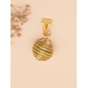 Pendentif en or végétal – NEW YORK  – Biobijou Capim dourado – 3x1,5 cm - Sloweco