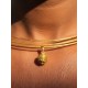 Collar triple oro vegetal – NEW YORK – Biojoya Capim dourado – Sloweco