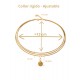 Collar triple oro vegetal – NEW YORK – Biojoya Capim dourado – Sloweco