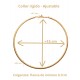Collier en or végétal – NIL – Biobijou Capim dourado - Vendu sans pendentif  – Diametre 15 cm - Sloweco