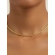 Collar oro vegetal – NILO – Biojoya Capim dourado - Vendido sin colgante – Diámetro 13 cm -  Sloweco