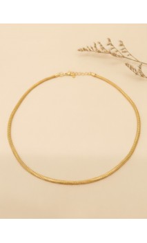 Collier en or végétal – NIL – Biobijou Capim dourado - Vendu sans pendentif  – Diametre 15 cm - Sloweco