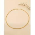 Collar oro vegetal – NILO – Biojoya Capim dourado - Vendido sin colgante – Diámetro 15 cm -  Sloweco