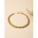 Collier en or végétal – RAKAIA – Biobijou Capim dourado – Diamètre 12 cm  - Sloweco