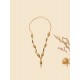 Collier or végétal – FLORENCE – Biobijou Capim dourado – Sloweco