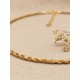 Collier en or végétal – DANUBE – Biobijou Capim dourado - Vendu sans pendentif  – Sloweco
