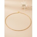 Collier en or végétal – DANUBE – Biobijou Capim dourado - Vendu sans pendentif  – Diamètre 14 cm - Sloweco