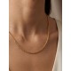 Collar oro vegetal – DANUBIO – Biojoya Capim dourado - Vendido sin colgante – Sloweco