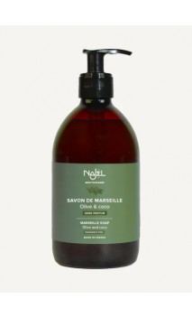 Savon de Marseille liquide bio  - Olive Coco - Sans parfum - Najel - 500 ml.