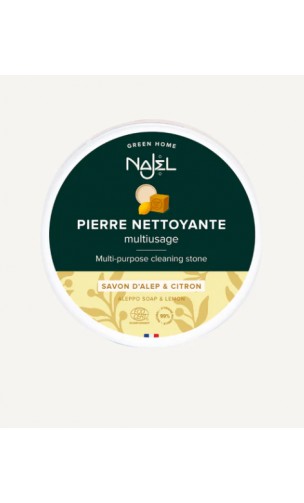 Pierre de nettoyage naturel avec éponge - Multiusage - Citron - Najel - 300g