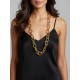 Collar oro vegetal –  FORTALEZA - Biojoya Capim dourado – 34x17 cm - Sloweco