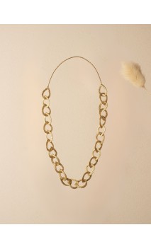 Collier or végétal – FORTALEZA – Biobijou Capim dourado – 34x17 cm - Sloweco