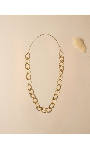 Collar oro vegetal –  FORTALEZA - Biojoya Capim dourado – 34x17 cm - Sloweco