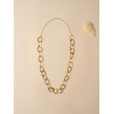 Collar oro vegetal –  FORTALEZA - Biojoya Capim dourado – 34x17 cm - Sloweco