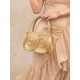 Bolso de mano artesanal - JALAPAO  TRENZADO - Capim dourado - Oro vegetal – Largo 24 x Alto 16 x Ancho 8 cm - Sloweco