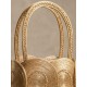 Bolso de mano artesanal - JALAPAO  TRENZADO - Capim dourado - Oro vegetal – Largo 24 x Alto 16 x Ancho 8 cm - Sloweco