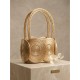 Bolso de mano artesanal - JALAPAO  TRENZADO - Capim dourado - Oro vegetal – Largo 24 x Alto 16 x Ancho 8 cm - Sloweco