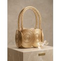 Sac à main artisanal -  JALAPAO TRENZADO  - Capim dourado - Or végétal – L 24 x H 16 x l 8 cm –  Sloweco
