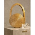 Bolso de mano artesanal - SOL DORADO - Capim dourado - Oro vegetal – Largo 24 x Alto 23 x Ancho 6 cm - Sloweco