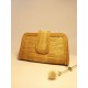 Bolso de mano artesanal - SOL DORADO - Capim dourado - Oro vegetal – Largo 22 x Alto 13 x Ancho 5,5 cm - Sloweco