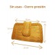 Bolso de mano artesanal - SOL DORADO - Capim dourado - Oro vegetal – Largo 22 x Alto 13 x Ancho 5,5 cm - Sloweco