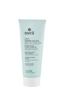 Lait après-soleil coco vanille bio - Aftersun Amandes Argan - Visage et Corps - Avril - 200 ml.