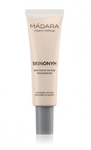 Fond de teint bio semi-mat - Péptides - 010 PORCELAINE  SKINONYM - MÁDARA - 30 ml.