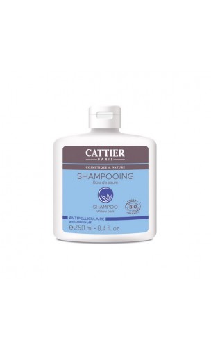 Shampooing antipelliculaire bio à l'écorce de saule - Cattier - 250 ml.