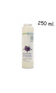 Gel douche et shampooing BIO au lin et aux protéines de riz - Greenatural - 250 ml.