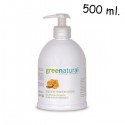 Gel ecológico para manos y cuerpo de menta y naranja - Greenatural - 500 ml.