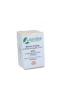 Jabón de Alepo bio con Aceite de Nigella Sativa (Comino negro) y Laurel al 20 - Primera Presión - Lauralep - 150 gr.