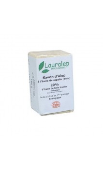 Savon d'Alep bio à l'huile de Nigelle (Cumin noir) et Laurier 20 - Première Pression - Lauralep - 150 gr.