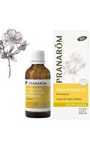 Aceite de Rosa Mosqueta - Aceite vegetal ecológico - Pranarôm - 50 ml. -  BIOFERTA