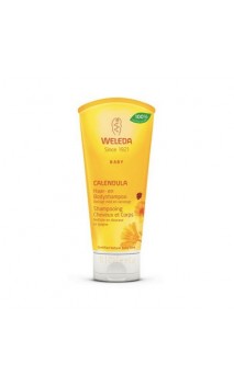 Champú & gel de ducha ecológico de Caléndula para bebé - Weleda - 200 ml.