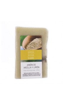 Jabón ecológico arcilla y limón - Amapola - 100 gr.