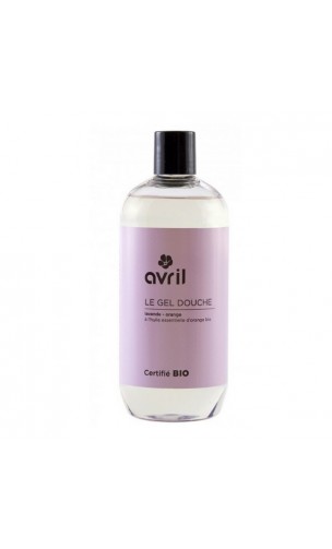 Gel douche bio Lavande & Orange - Avril - 500 ml.