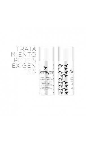 Crema facial bio Antiedad & Antimanchas Ácido Hialurónico - Piel exigente - Savages - 50 ml.