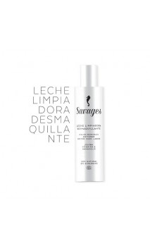 Leche limpiadora desmaquillante ecológica Antiedad & Antimanchas - Piel sensible - Savages - 200 ml.