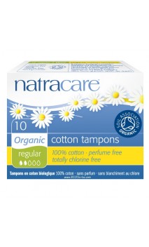 Tampón Normal algodón bio sin aplicador - Natracare - 10 Ud.