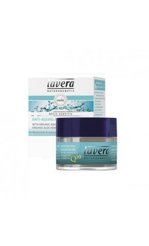 Crème de nuit bio Anti-âge Q10 Basis Sensitiv - Lavera - 50 ml.