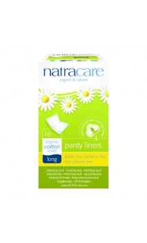 Salvaslip Largos Algodón bio Sobres individuales - Natracare - 16 Ud.