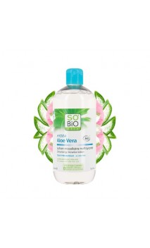 Agua micelar ecológica Limpiadora Hydra Aloe vera - Todo tipo de piel - SO'BiO étic - 500 ml.