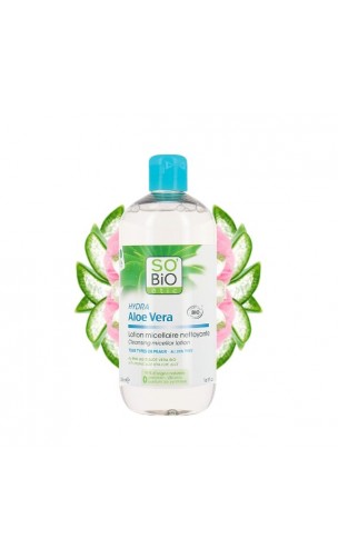 Agua micelar ecológica Limpiadora Hydra Aloe vera - So'Bio Etic - 500 ml.